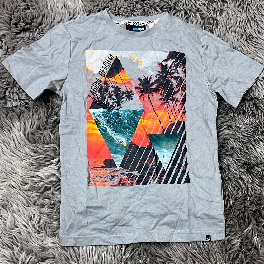 Amplify | Boy's T-Shirt | Grey | Beach Themed | Various Sizes